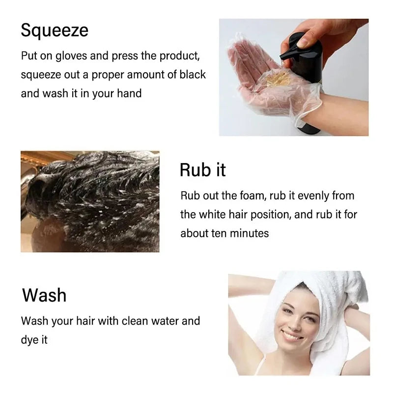 Plant Hair Dye Shampoo  Natural Fast Fuel  Suitable For Repairing Dry And Damaged Hair Of All Ages  Herbal Essence Hair Product