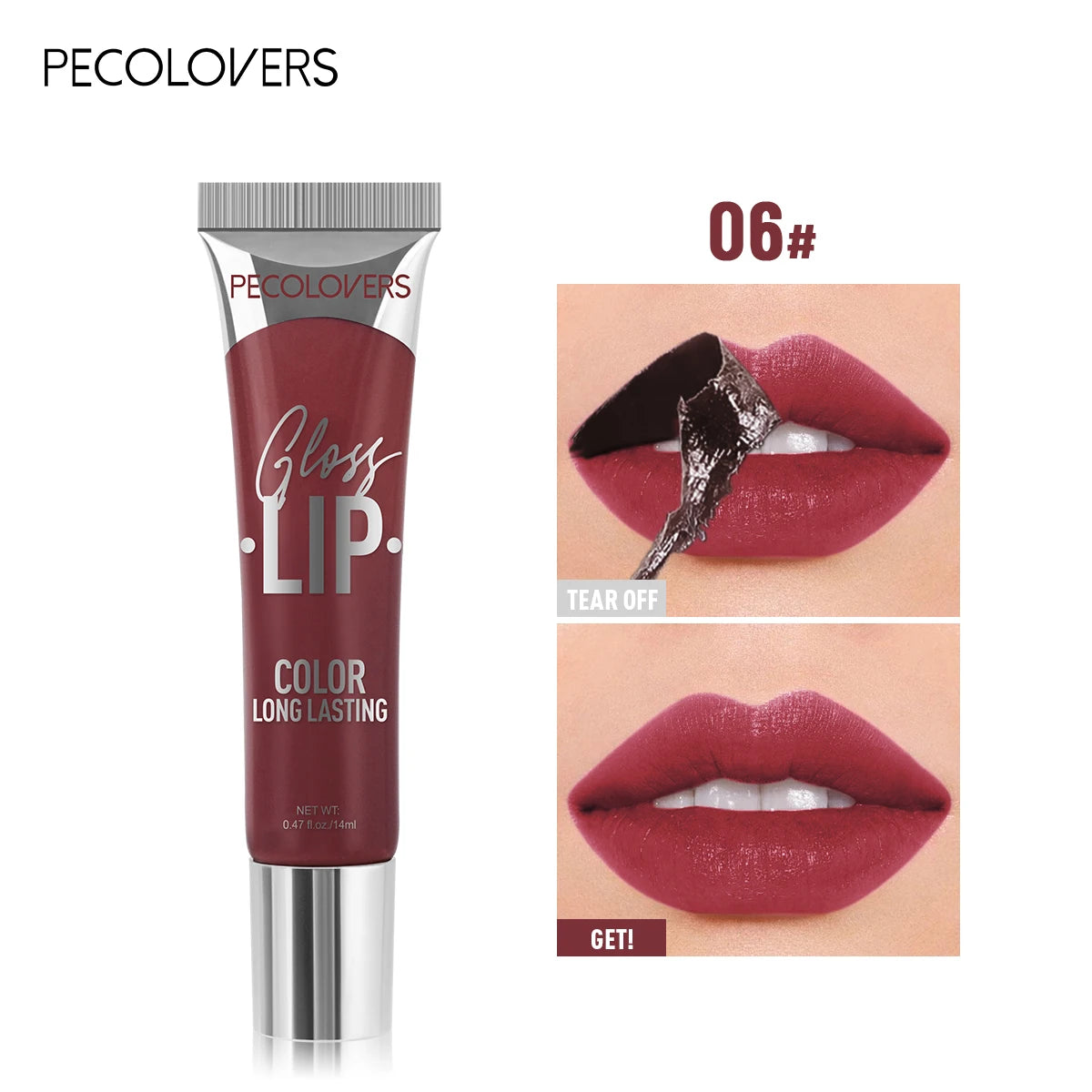 Peel-off Tattoo Multi-color Lip Gloss Lip Gloss Waterproof Long-lasting Matte Lip Gloss Red Contour Peel-off Lip Gloss Cosmetics