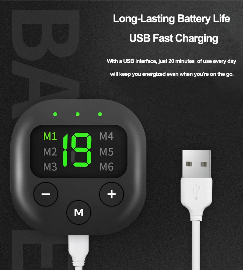 USB Charging Electric Waist Massager - Arm Hip Leg Trainer Weight Loss Shaping Fitness Equipment Portable Belt