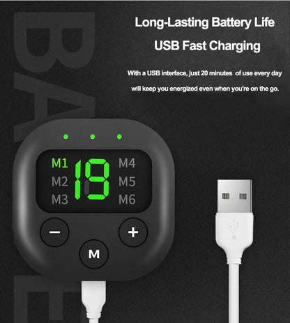 USB Charging Electric Waist Massager - Arm Hip Leg Trainer Weight Loss Shaping Fitness Equipment Portable Belt