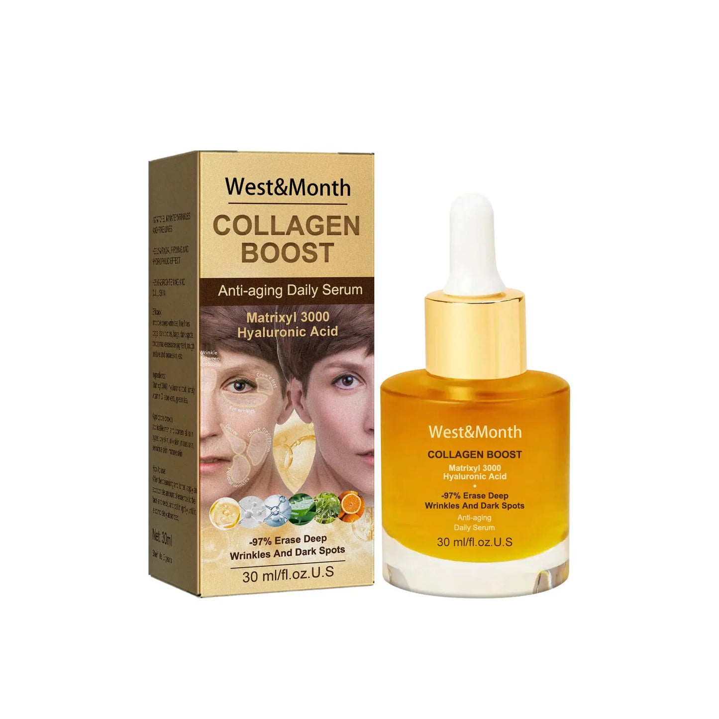 Korean Collagen Face Serum - Anti-Aging Wrinkle Remover 30ml