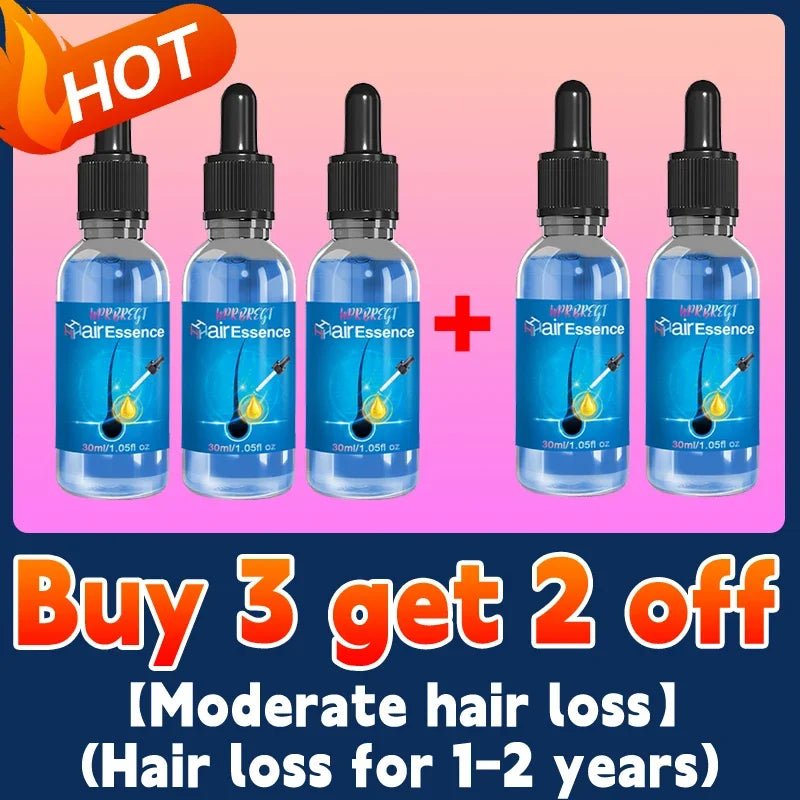 WPRBREGT blue bottle.hair growth essential 0iI. Say goodbye to baIdness. The secret 0f thick hair hair growth serums